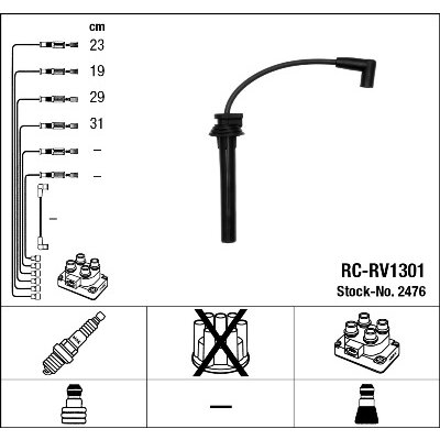 Faisceau D'allumage Ngk Rc-rv1301