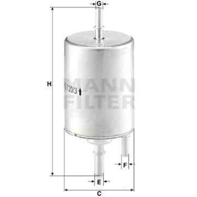 Filtre À Carburant Mann-filter Wk720/3