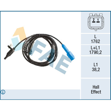 Capteur De Vitesse De Roue Abs Fae 78358