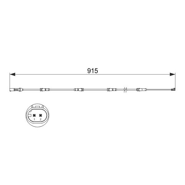 Bosch Témoin D'Usure De Plaquettes De Frein - 1 Pièce, Longueur 95 Mm