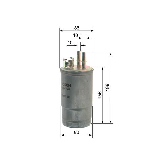 BOSCH  Filtre &agrave; carburant 0 450 906 376
