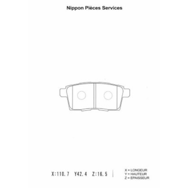 4 Plaquettes De Frein Nps M361a19