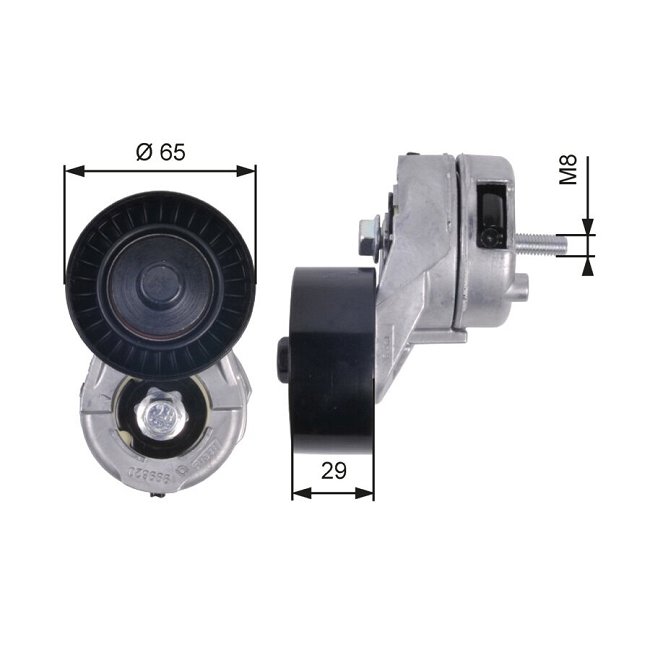 Galet Tendeur De Courroie Gates T38356