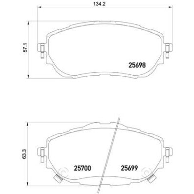 4 Plaquettes De Frein Brembo P83150