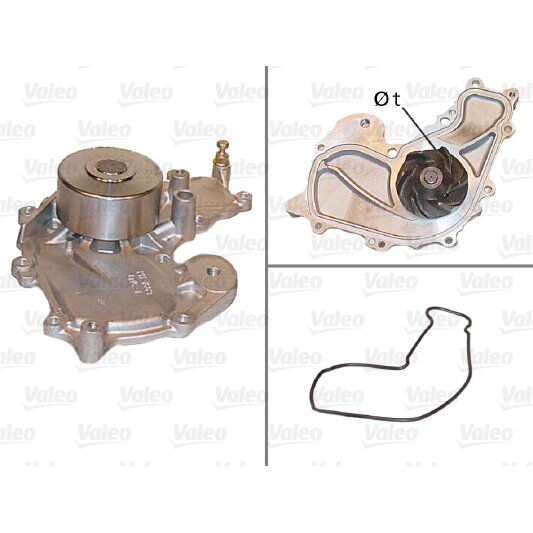 Pompe à Eau VALEO 529209 - Compatible Avec Plusieurs Modèles - Joint Inclus - Turbine Plastique PPS GF40