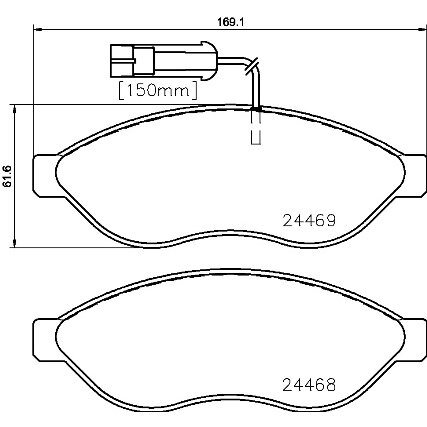 4 Plaquettes De Frein Brembo P23143