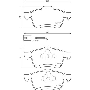 4 Plaquettes De Frein Brembo P23130