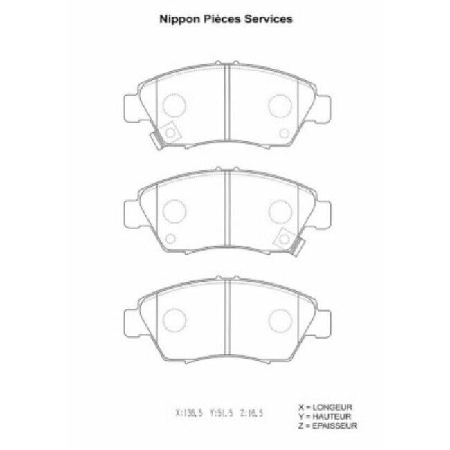 4 Plaquettes De Frein Nps H360a34