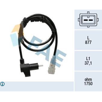 Capteur De Vitesse De Roue Abs Fae 78371