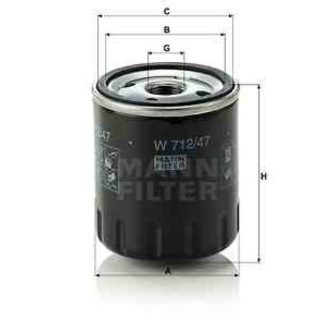 Filtre À Huile Mann-filter W712/47