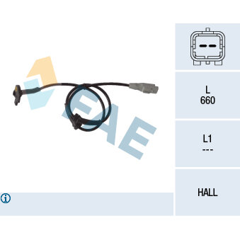 Capteur De Vitesse De Roue Abs Fae 78157f