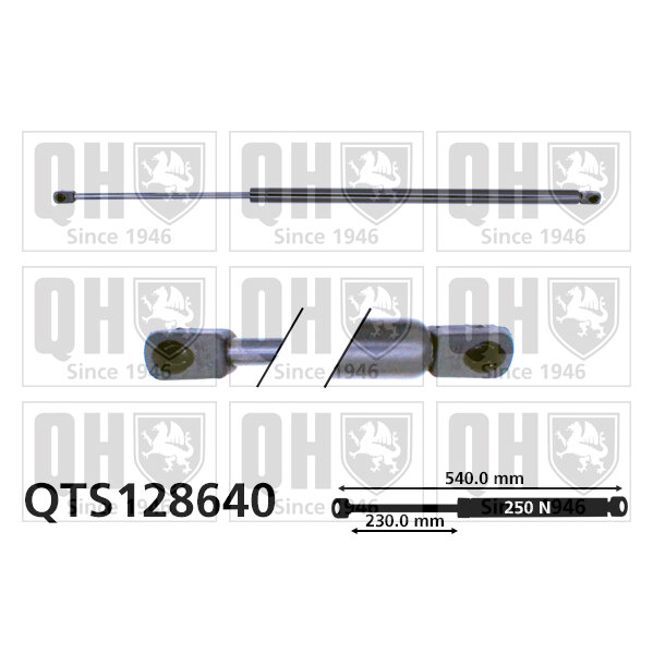 Vérin De Capot Quinton Hazell Qts128640