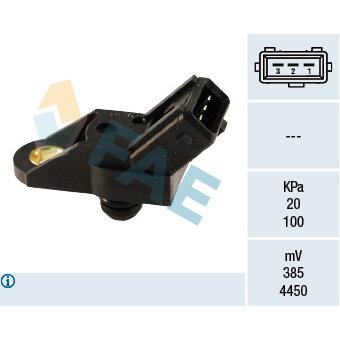 FAE 15035 Capteur Pression Tuyau Admission - Compatible Peugeot Citroën
