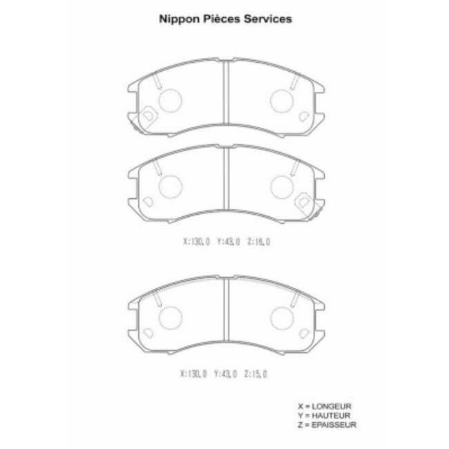4 Plaquettes De Frein Nps M360a31