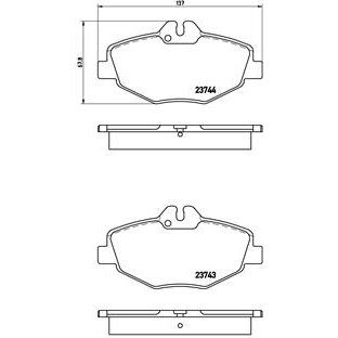 4 Plaquettes De Frein Brembo P50049