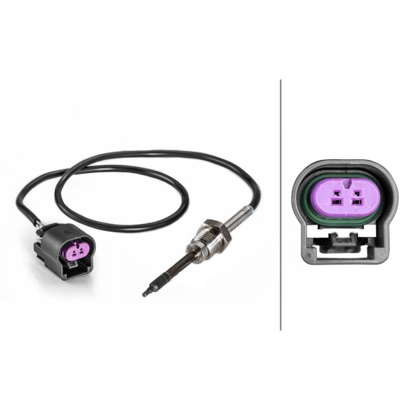 Capteur De Température Des Gaz D'échappement Hella 6pt 014 494-391
