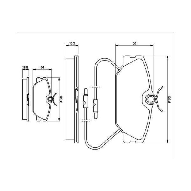 4 Plaquettes De Frein Bosch 0986469191
