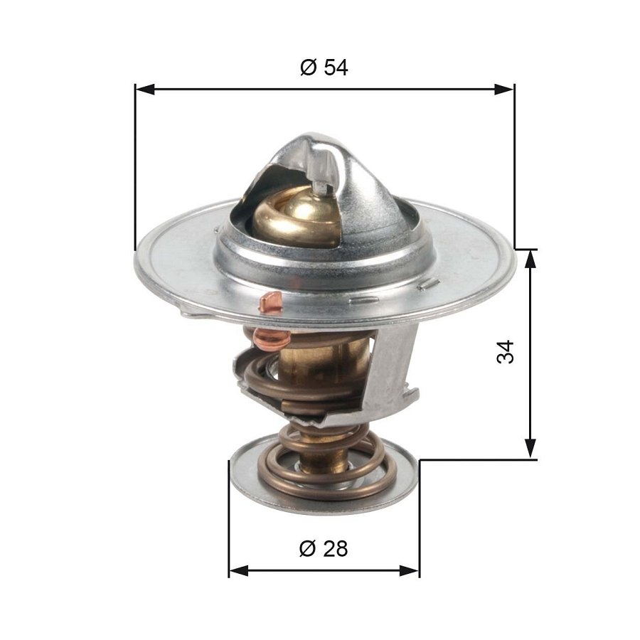 GATES THERMOSTAT MIT DICHTUNGEN 88°C für ALFA ROMEO MITO FIAT DOBLO FIORINO
