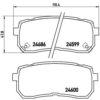4 Plaquettes De Frein Brembo P30035