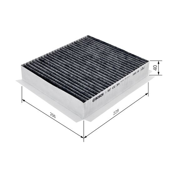 Filtre D'habitacle À Charbon Actif Bosch R2364