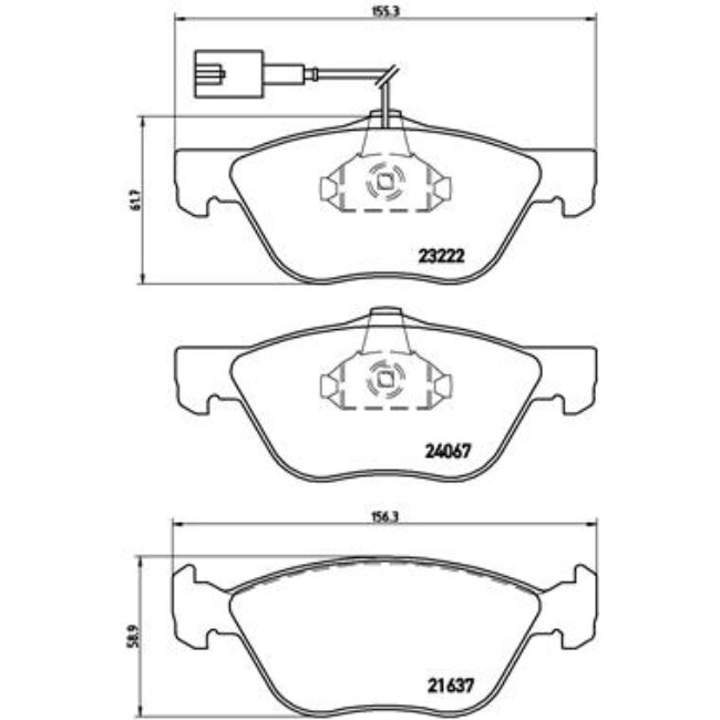4 Plaquettes De Frein Brembo P23112