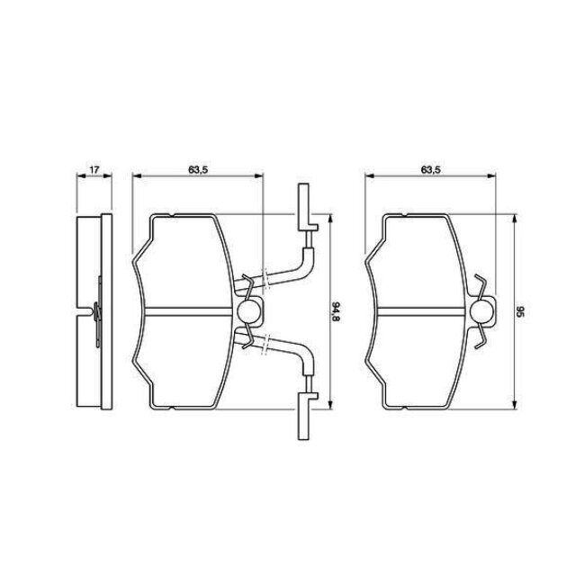4 Plaquettes De Frein Bosch 0986424184