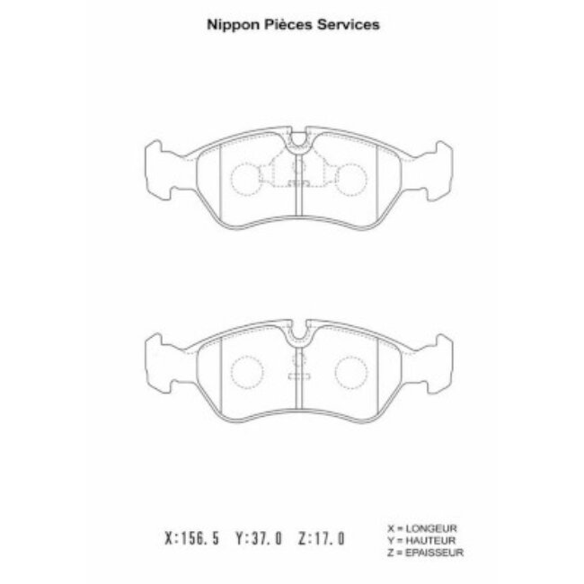 4 Plaquettes De Frein Nps D360o02