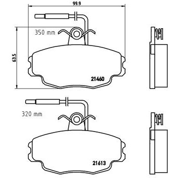 4 Plaquettes De Frein Brembo P61043