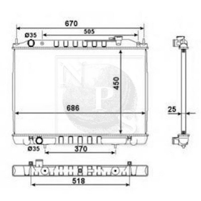 Radiateur De Refroidissement Nps N156n100