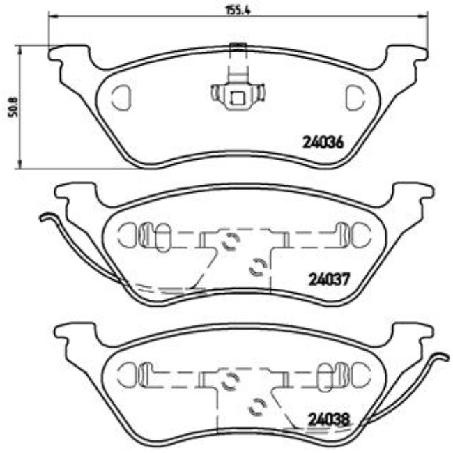 4 Plaquettes De Frein Brembo P11014