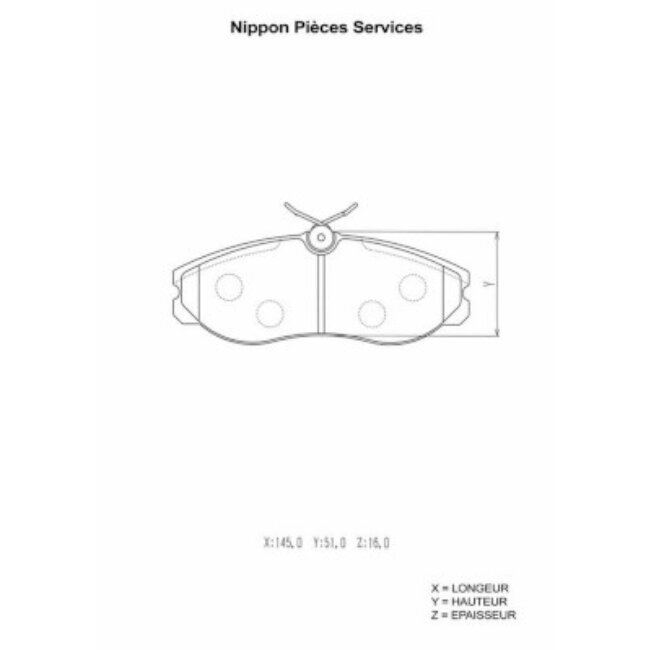 4 Plaquettes De Frein Nps N360n59