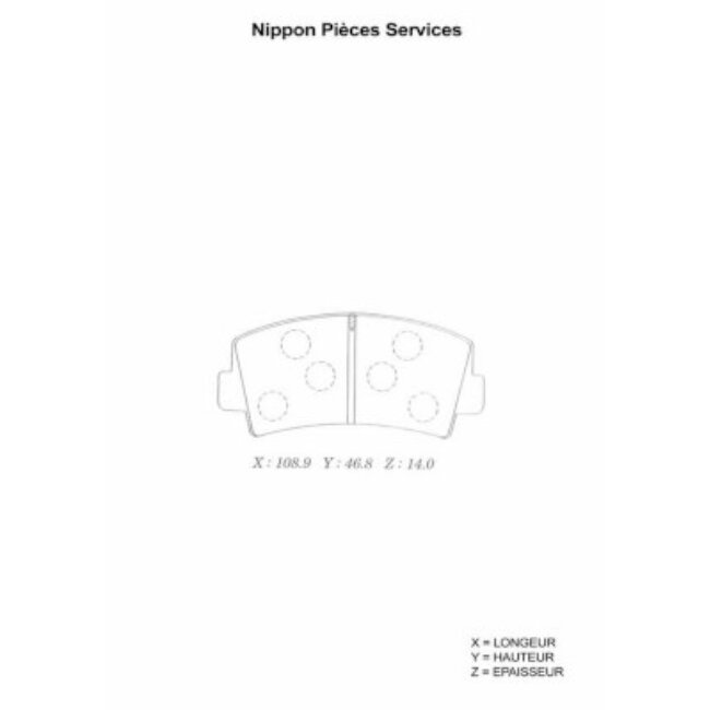 4 Plaquettes De Frein Nps M360a42