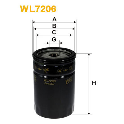 Filtre À Huile Wix Wl7206