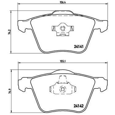 4 Plaquettes De Frein Brembo P86018