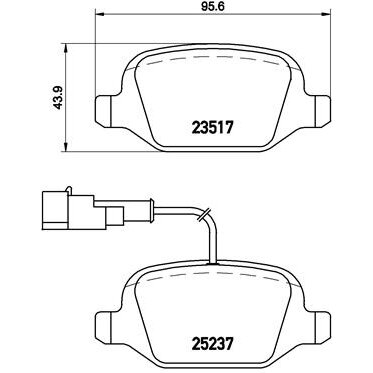 4 Plaquettes De Frein Brembo P23131