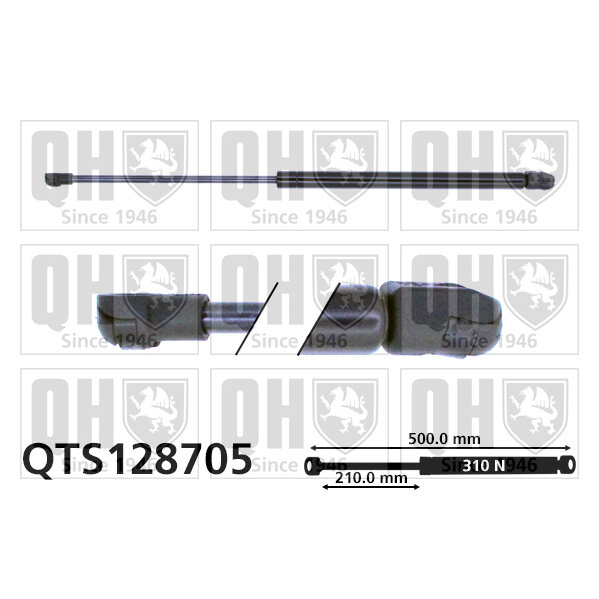 Vérin De Capot Quinton Hazell Qts128705