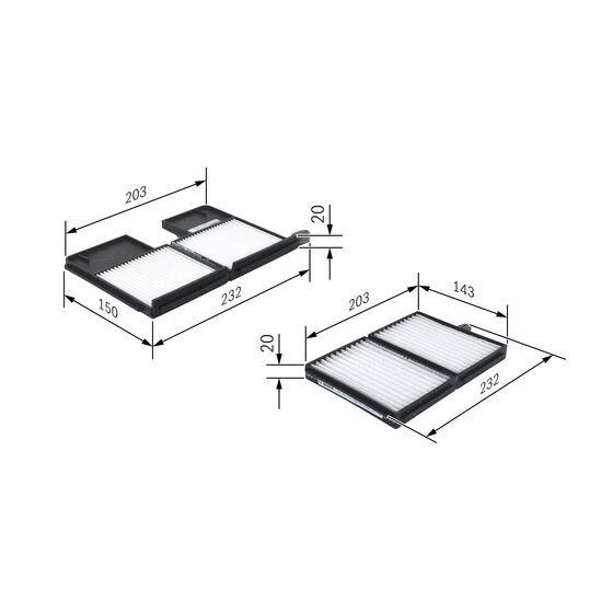 Filtre D'habitacle Pollen Bosch M2159
