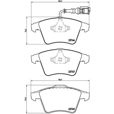 4 Plaquettes De Frein Brembo P85082