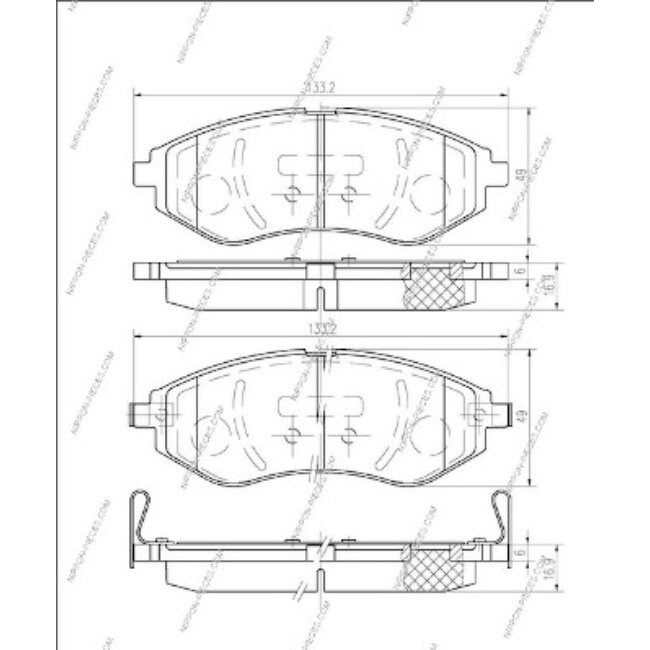 4 Plaquettes De Frein Nps D360o20