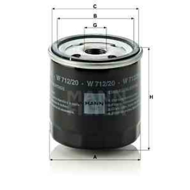 Filtre À Huile Mann-filter W712/20