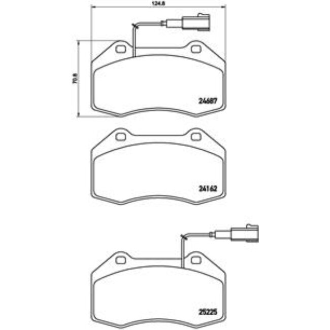 4 Plaquettes De Frein Brembo P23139