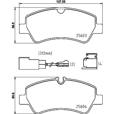 4 Plaquettes De Frein Brembo P 24 187