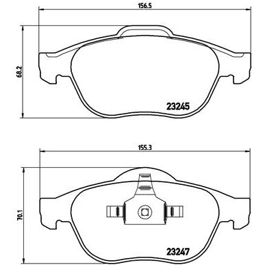 4 Plaquettes De Frein Brembo P68030