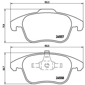 4 Plaquettes De Frein Brembo P61086