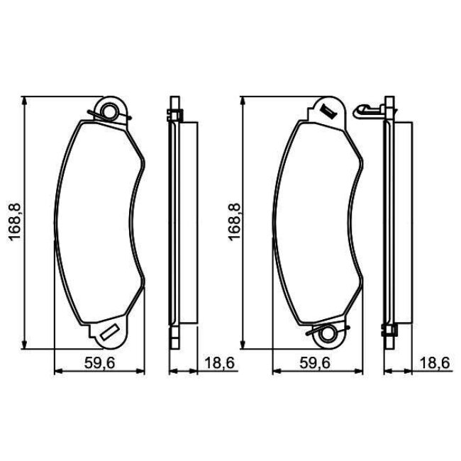 4 Plaquettes De Frein Bosch 0986494300