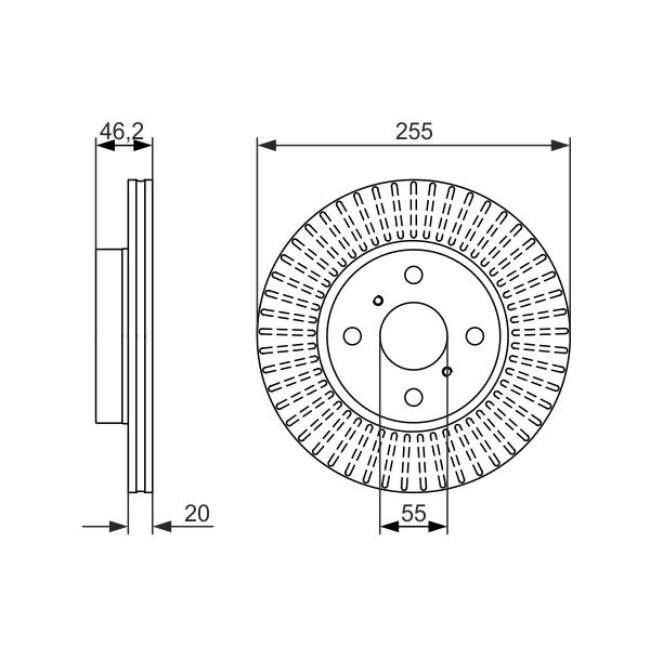 2 Disques De Frein Bosch 0986479616
