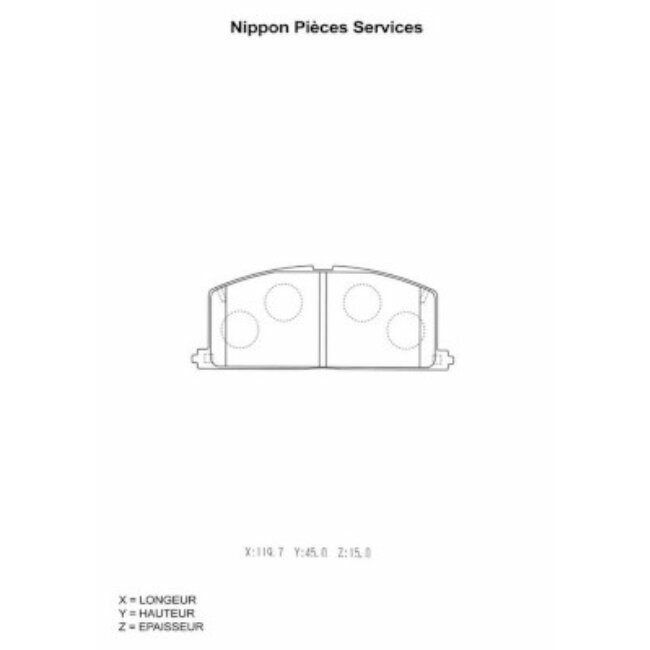 4 Plaquettes De Frein Nps T360a35