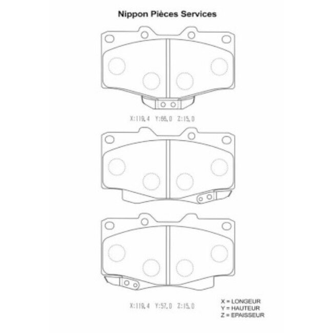 4 Plaquettes De Frein Nps T360a54