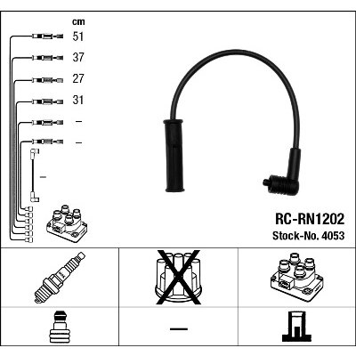 Faisceau D'allumage Ngk Rc-rn1202