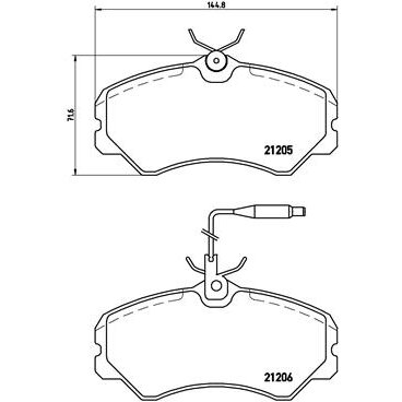 4 Plaquettes De Frein Brembo P23023